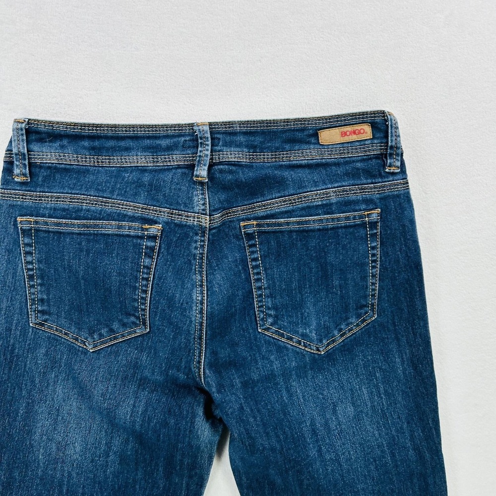 Bongo Jeans Juniors 11 30x26 Blue Mid Rise Straight Dark Wash Stretch Denim - Picture 16 of 16